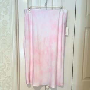 Elegant Pink Tie-Dye Skirt